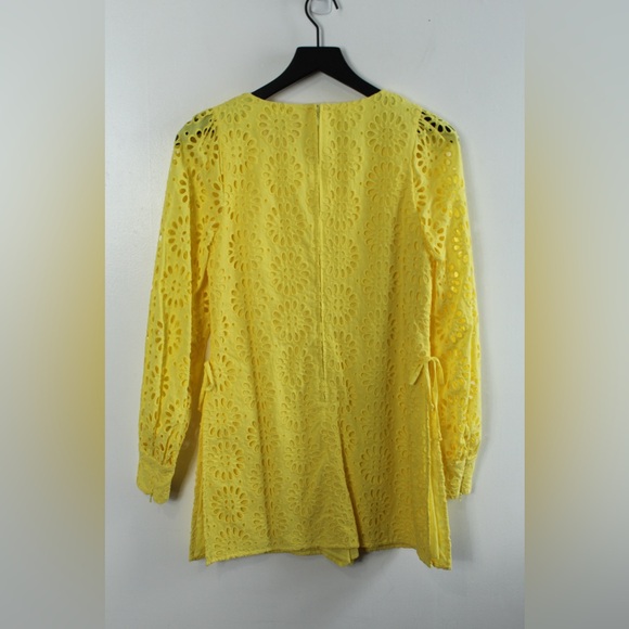Lilly Pulitzer Aisha Calla Yellow Eyelet Romper - Picture 7 of 8